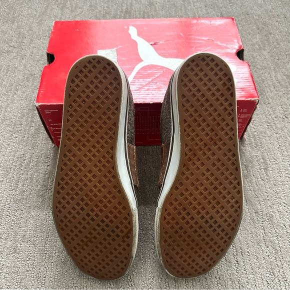 Men’s Puma Shoe Slip-On Size 9 Brown/White - Picture 7 of 9